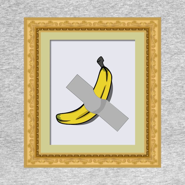 Duct Taped Banana Framed On Wall by Brobocop